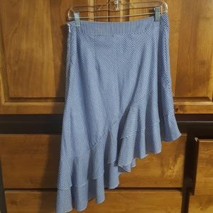 Blue asymmetrical skirt